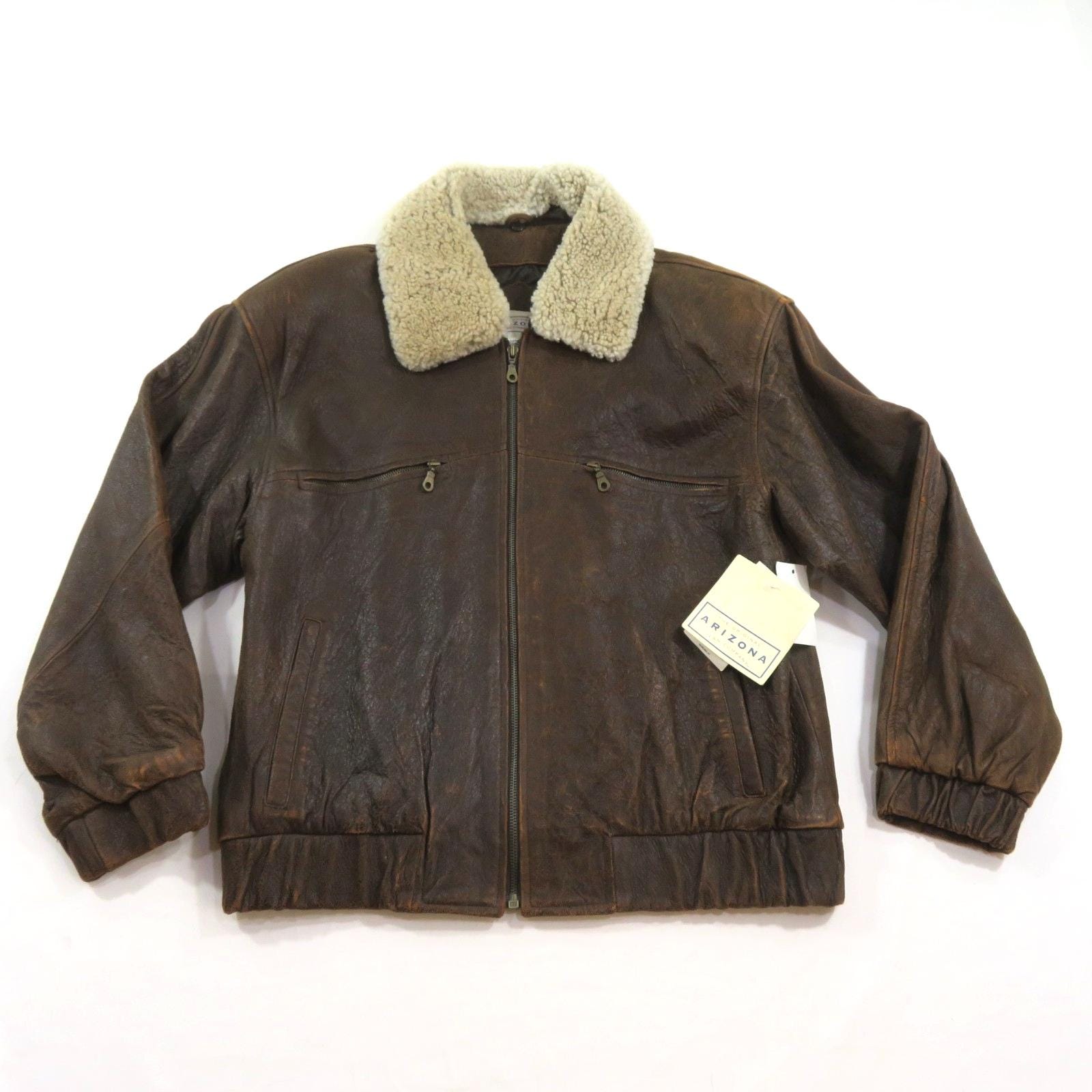ARIZONA レザー ジャケット XL オリーブグリーン Vintage Arizona Leather Jacket - Etsy