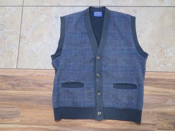 Vintage Pendleton Wool Sweater Vest  Front is sma… - image 1