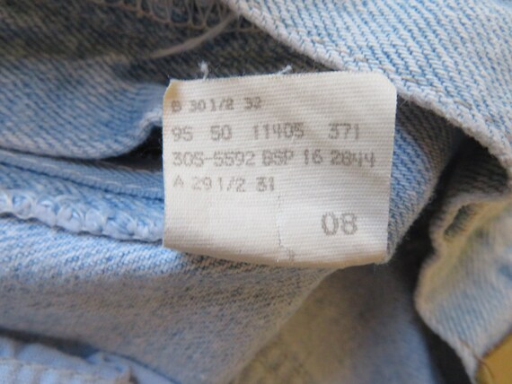 Vintage Lee Jeans Zip Fly Light Blue Wash Made in… - image 10