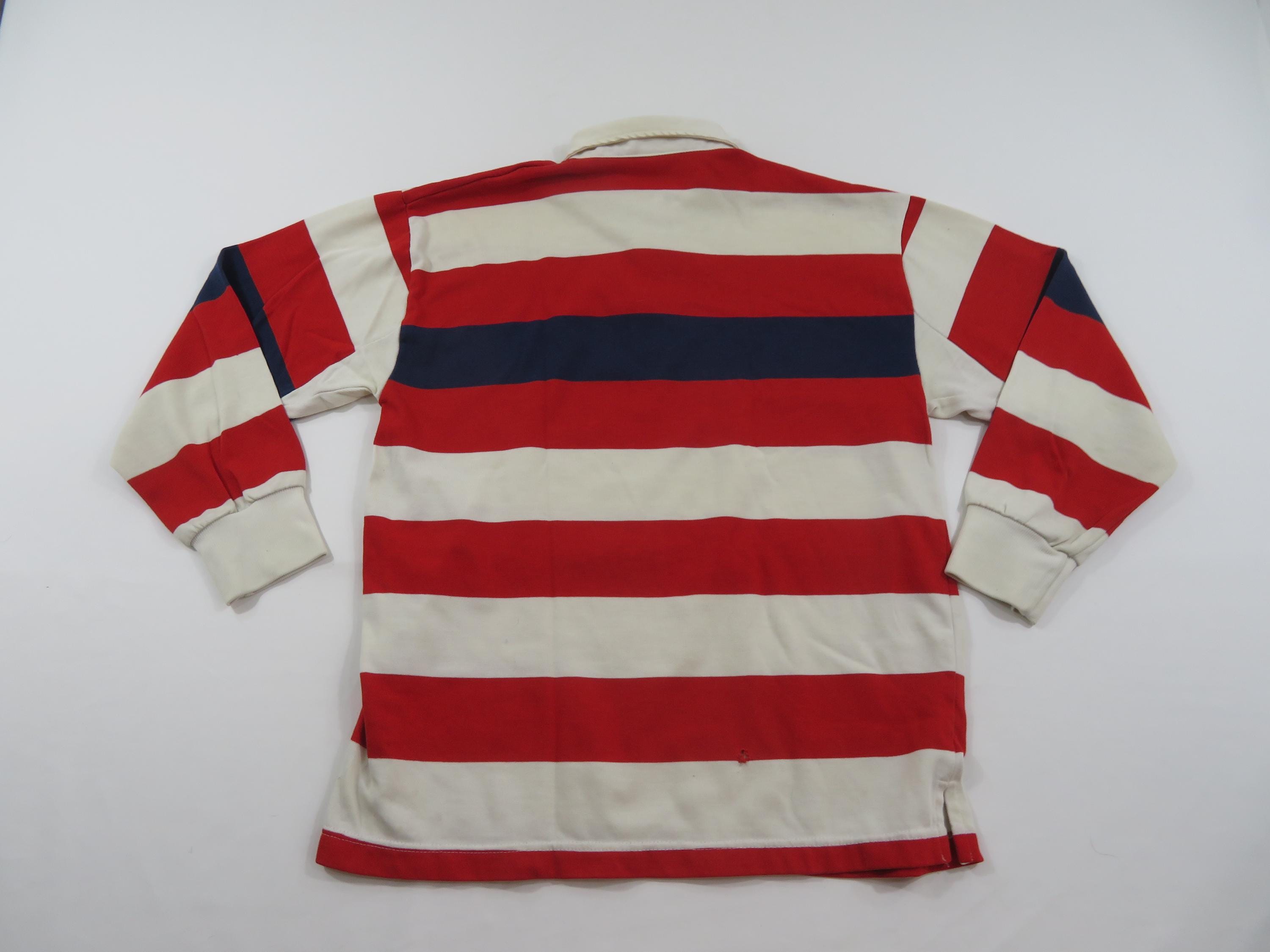 Adidas Rugby Shirt, Red White Blue Striped, Sz L 1980s - Etsy