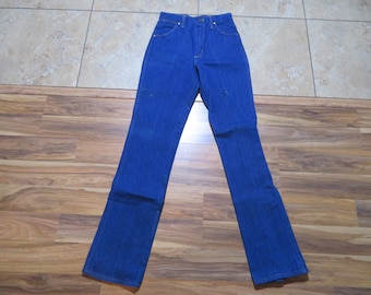 Wrangler 410 SPWR Jeans Dark Blue Made in USA Sz 29x34 Meas  26x34 1980s