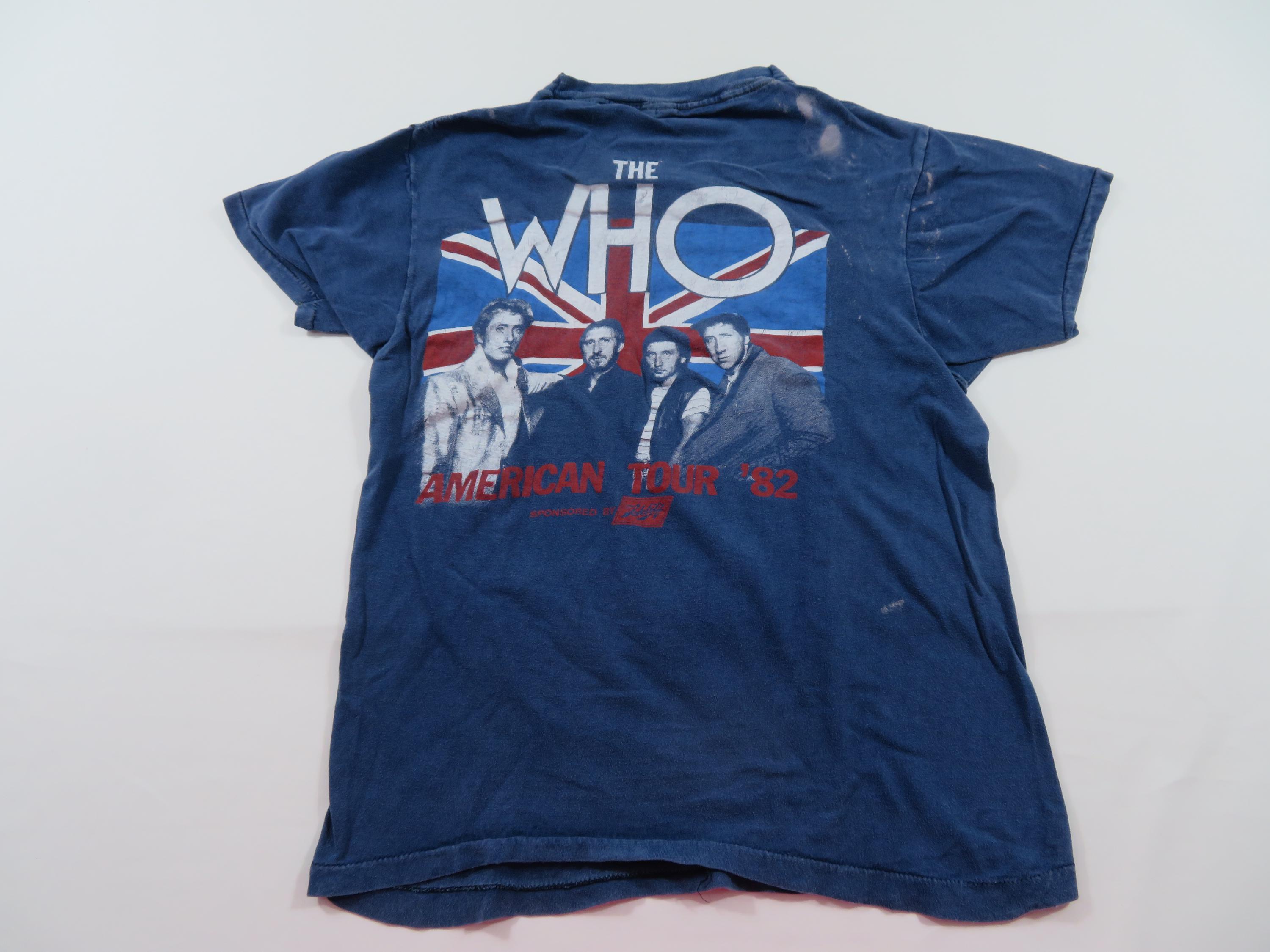 The Who 1982 T-shirt Blue Double Sided Sz S - Etsy Denmark