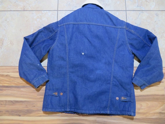 Vintage ROEBUCKS Sears Sherpa-Lined Denim Jacket … - image 2