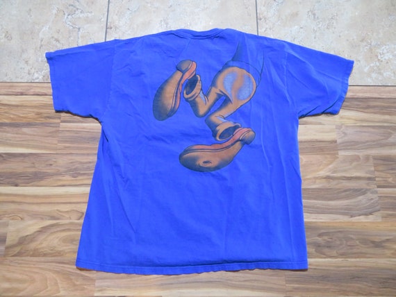 Vintage Goofy Disney Double Sided Graphic Blue T-… - image 2