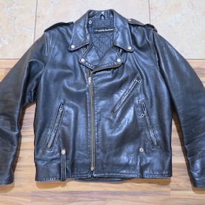 Vintage 1970s AMF Harley Davidson Quilt-lined Leather Jacket 