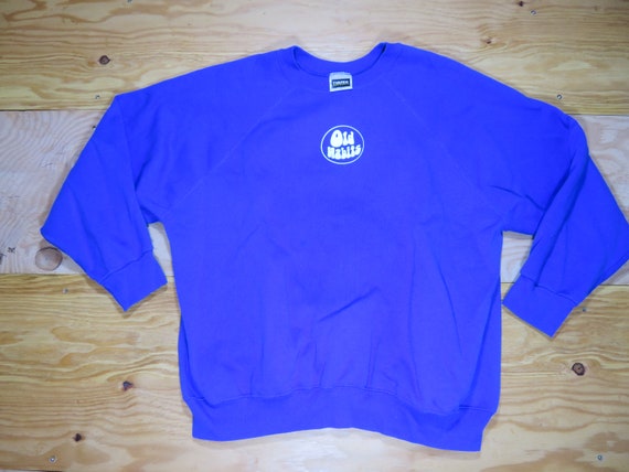 Vintage Old Habits Blue Sweatshirt Sweater 50/50 … - image 1