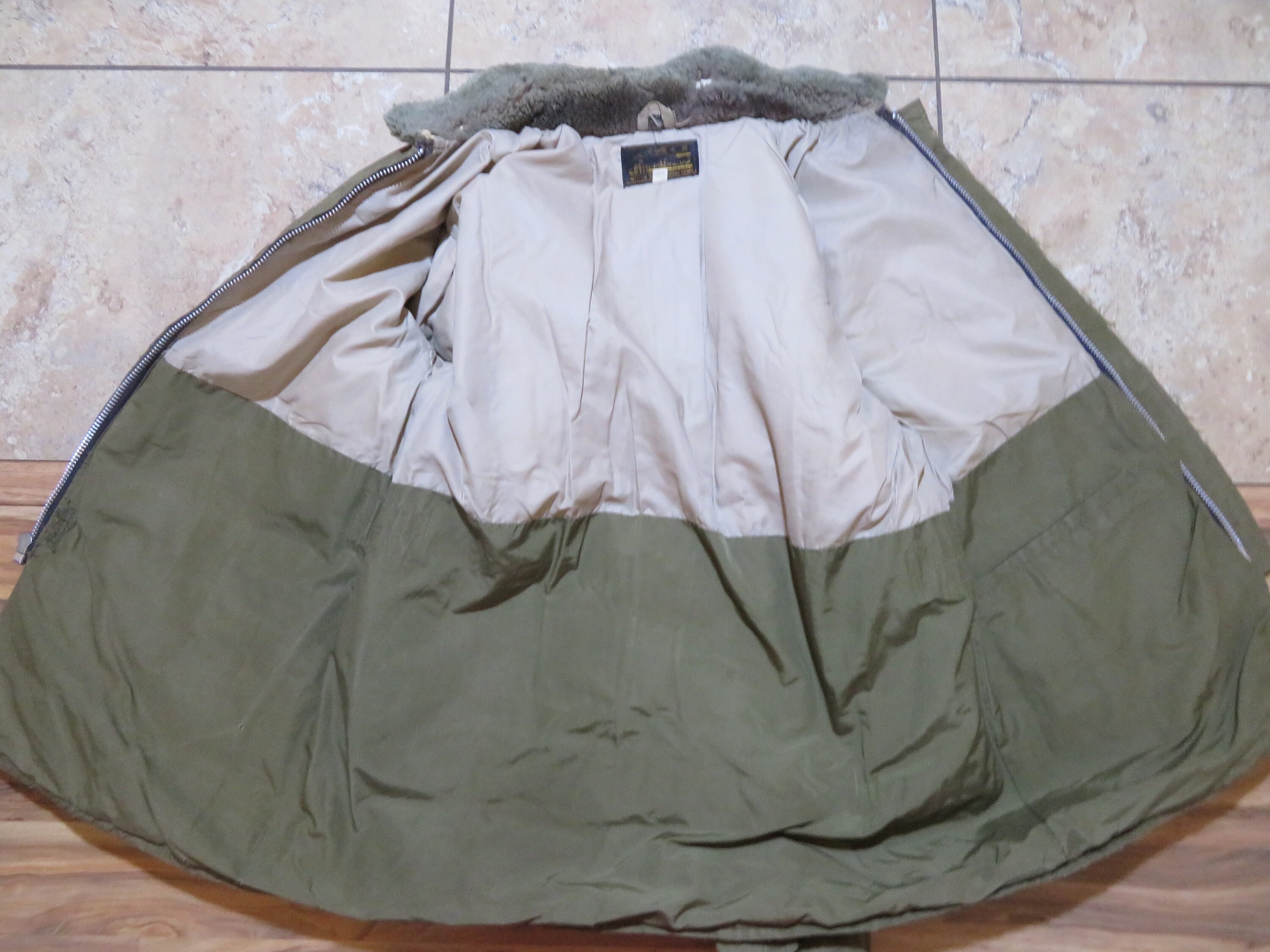 Vintage Eddie Bauer Goose Down Jacket Coat Green Zip Front Sz Etsy