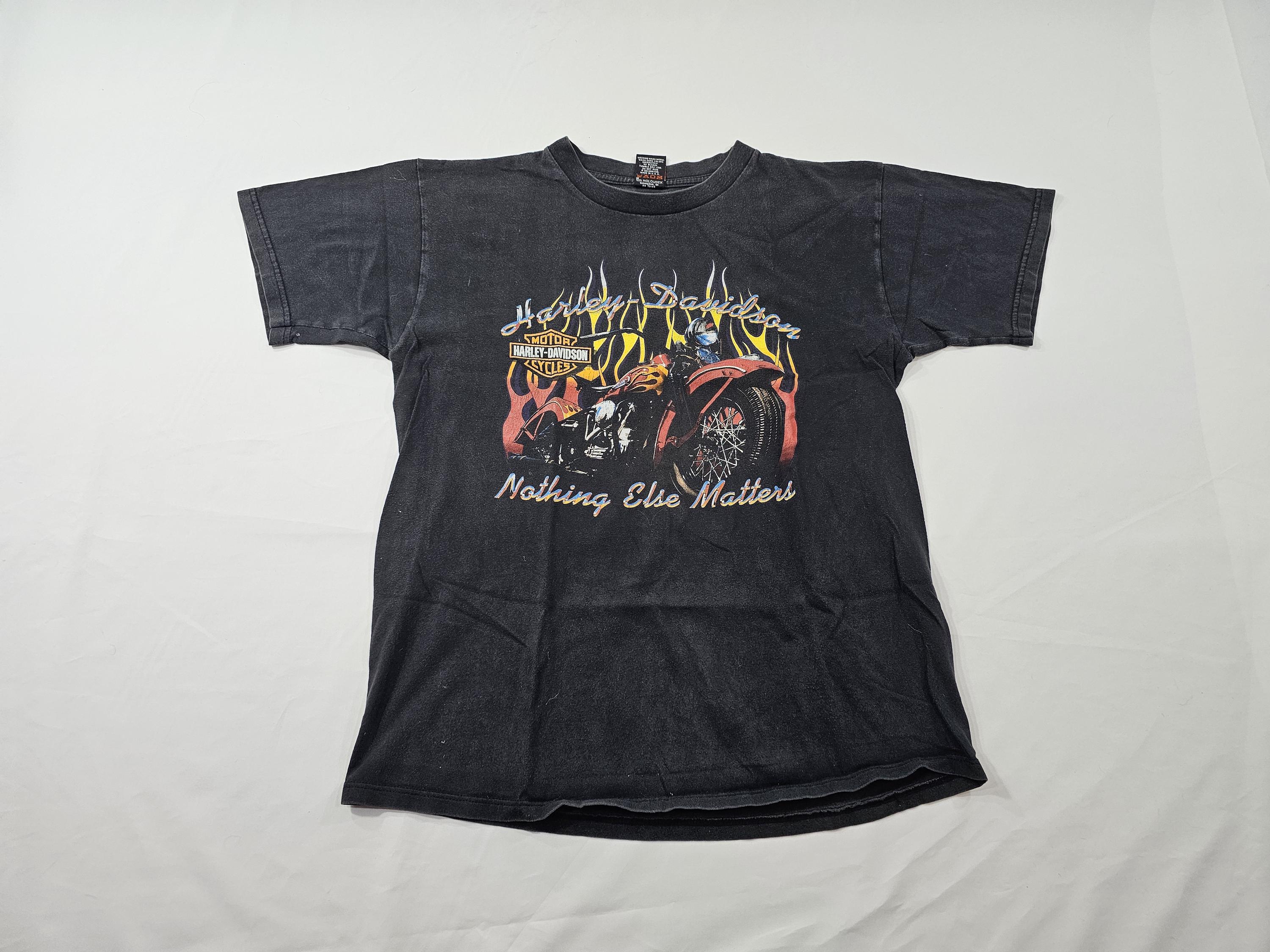Vintage Harley Davidson Nothing Else Matters Faded Black