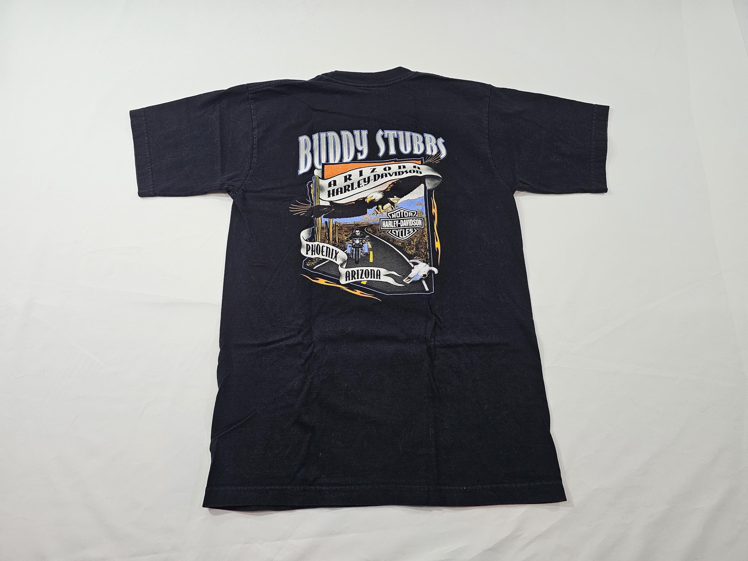Harley Davidson Bad Santa Buddy Stubbs Black White Red Shirt Sz M
