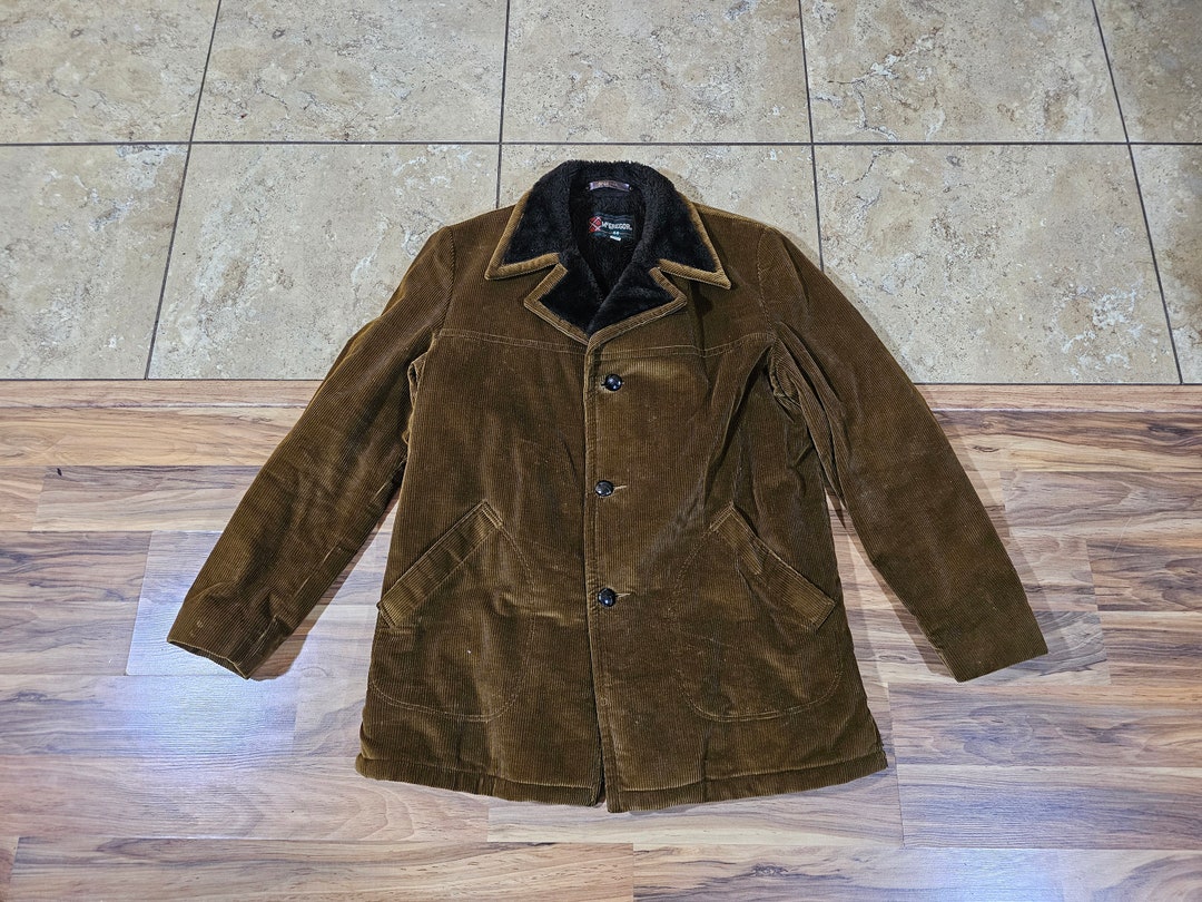 【Vintage】Corduroy Over Long coat VTG Men's 1960-1970's Medium Corduroy Tan Long Coat | eBay