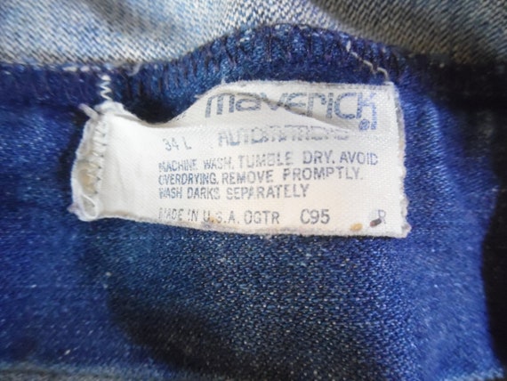 VTG 1970s Maverick Denim Blue Cowboy Jeans USA Ma… - image 5