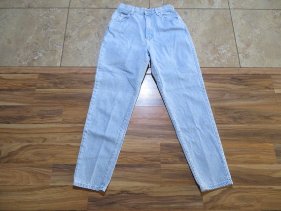 Vintage Lee Jeans Zip Fly Light Blue Wash Made in USA Sz 12 M Womens Measured:  28x30
