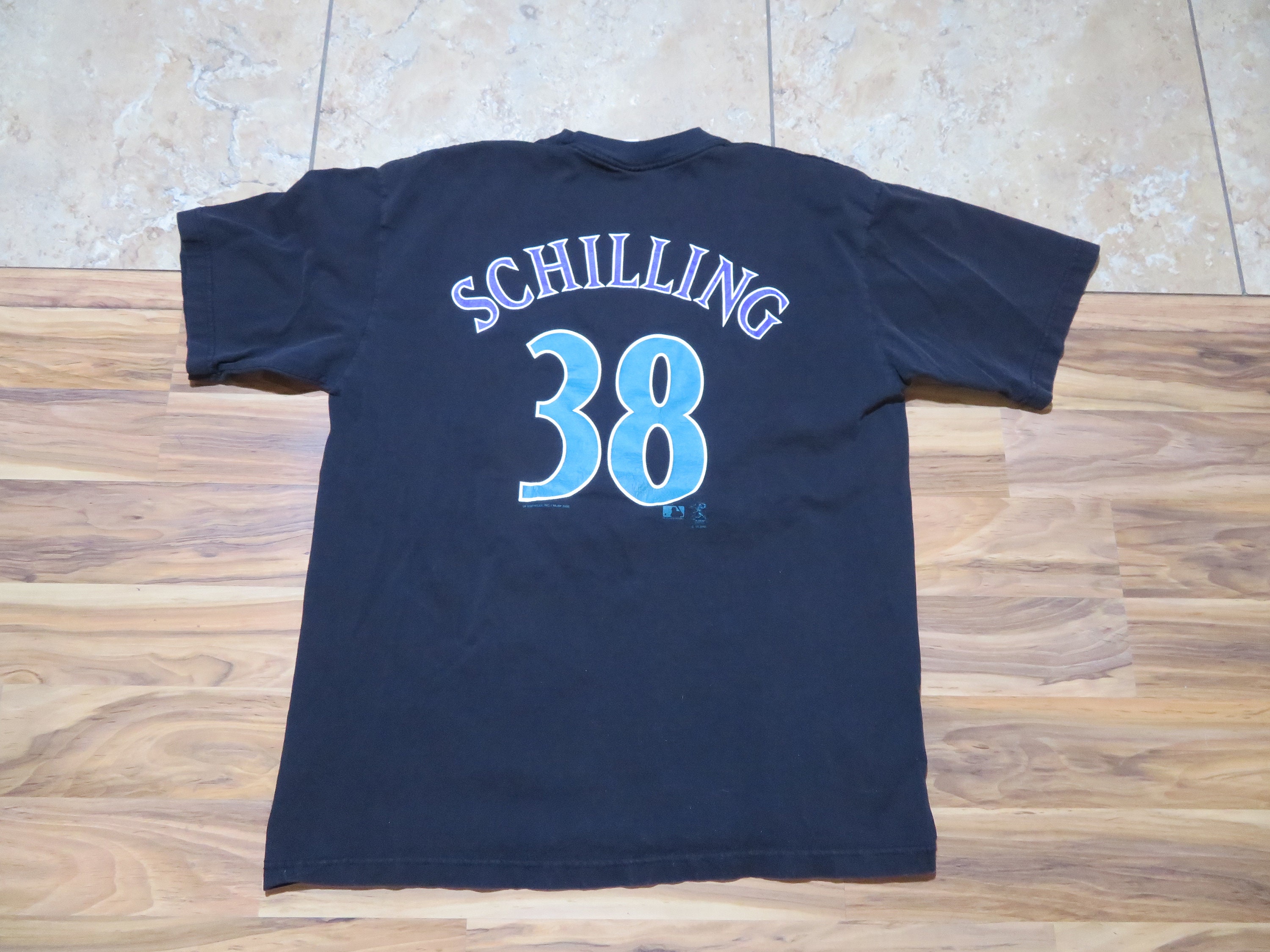 Vintage Curt Schilling Arizona Diamondbacks Black T-shirt Sz