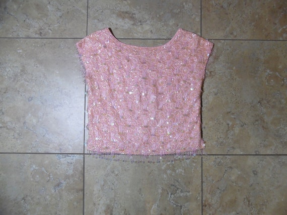 VTG Regalia Imports Beaded And Sequin Dress Heavy