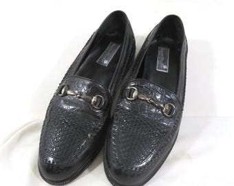 Stanley Blacker Made in Italy Black Loafers Sz 9.5 M