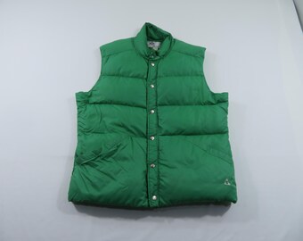 Men's Vintage Eddie Bauer Ebtek Green Black Goose Down Zip up