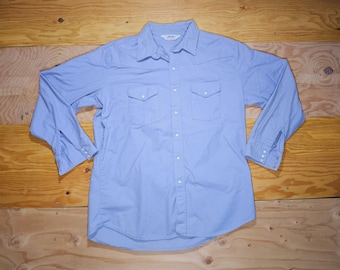 Dakota By Five Brother Chamois Flannel Shirt, Gray, Pearl Snap, Sz 2XL 1990s