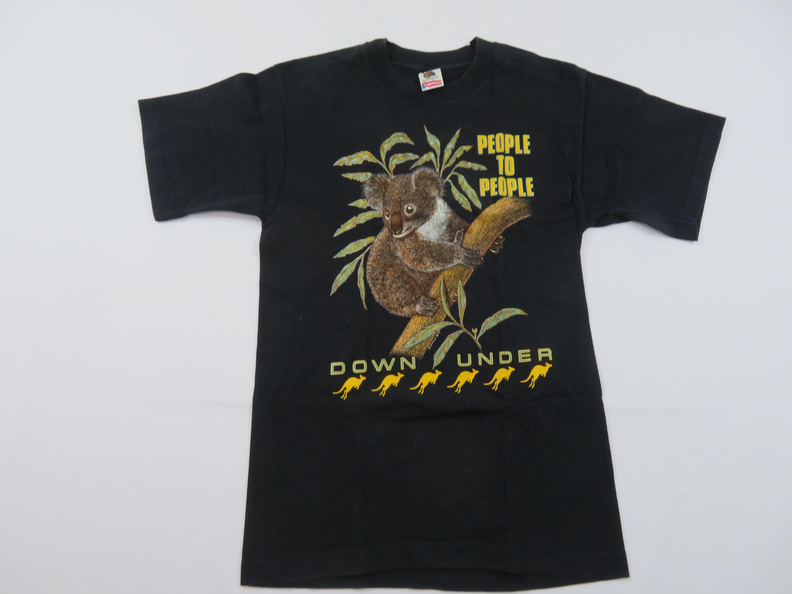 90年代コアラTシャツ、ピープル・トゥ・ピープル・ダウン・アンダー 