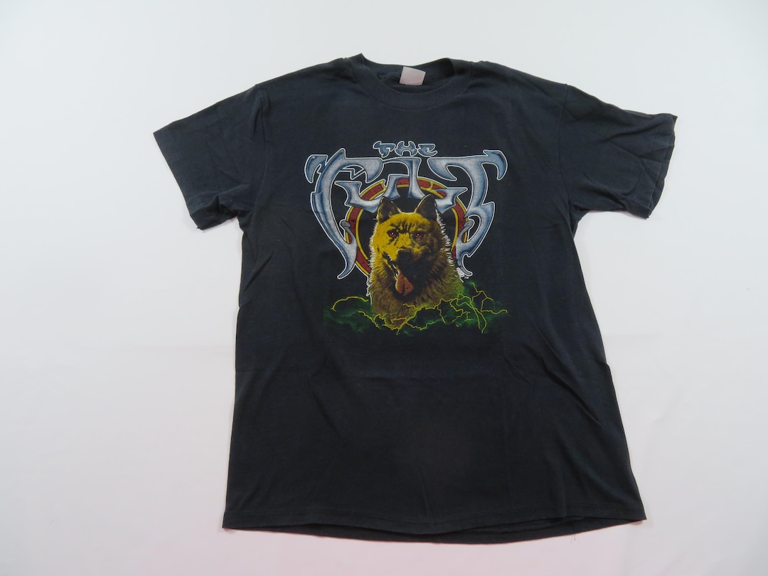 The Cult Wolf Graphic British Tour 1987 Black T-shirt Sz M - Etsy
