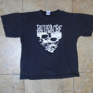 VTG Ruinacre Heavy Metal Punk Rock Band Concert Tour Black T-Shirt XL