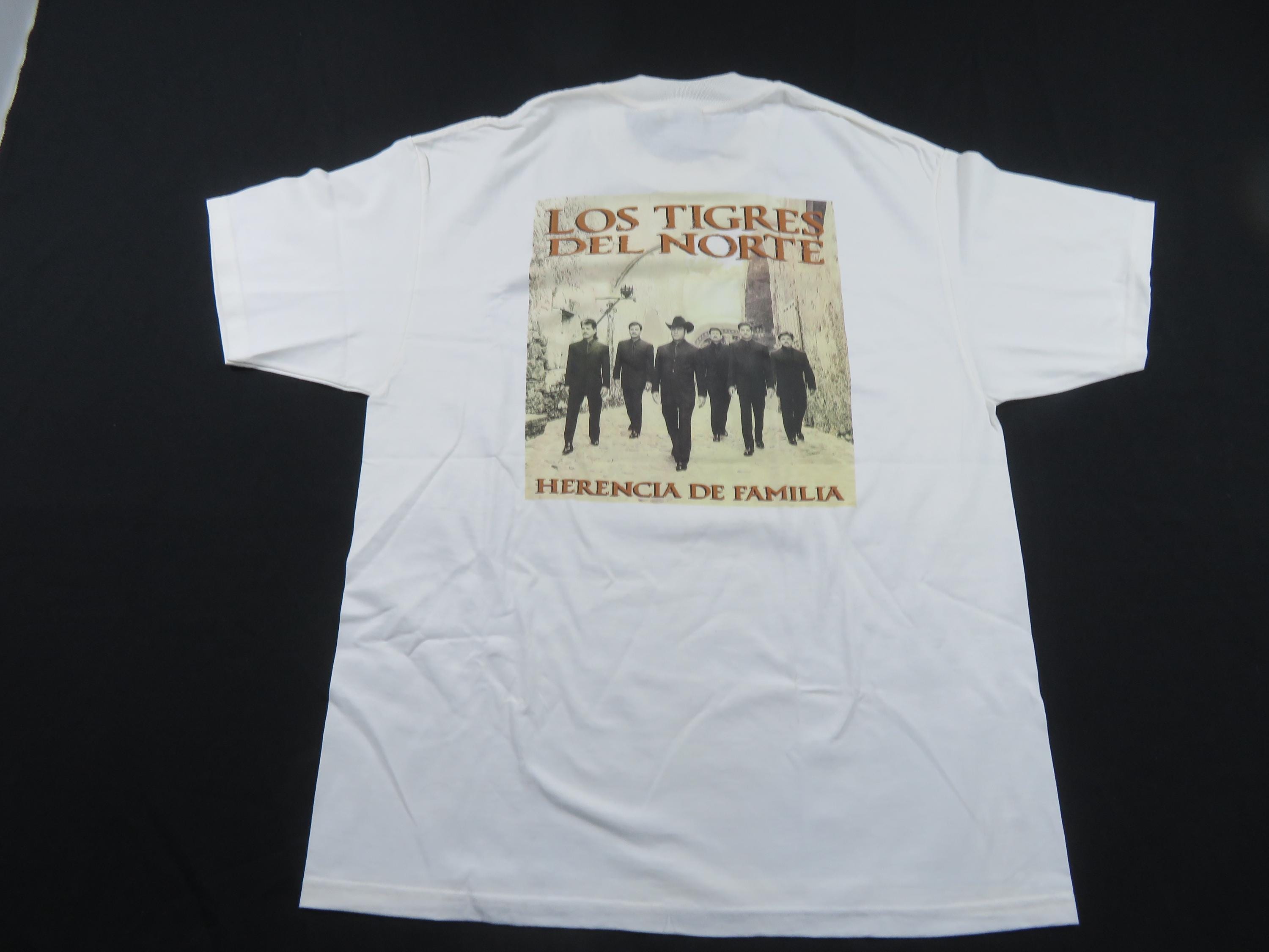 Los Tigres del Norte Official T Shirt Garra de Tigre red Size M