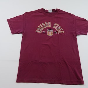 Arizona State University ASU Sun Devils T-Shirt Maroon Sz L Y2K