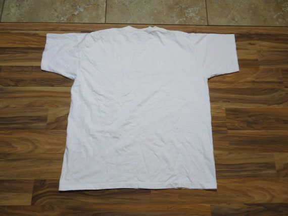 Vintage DKNY Brand Spellout White T-shirt Sz L-XL - image 3