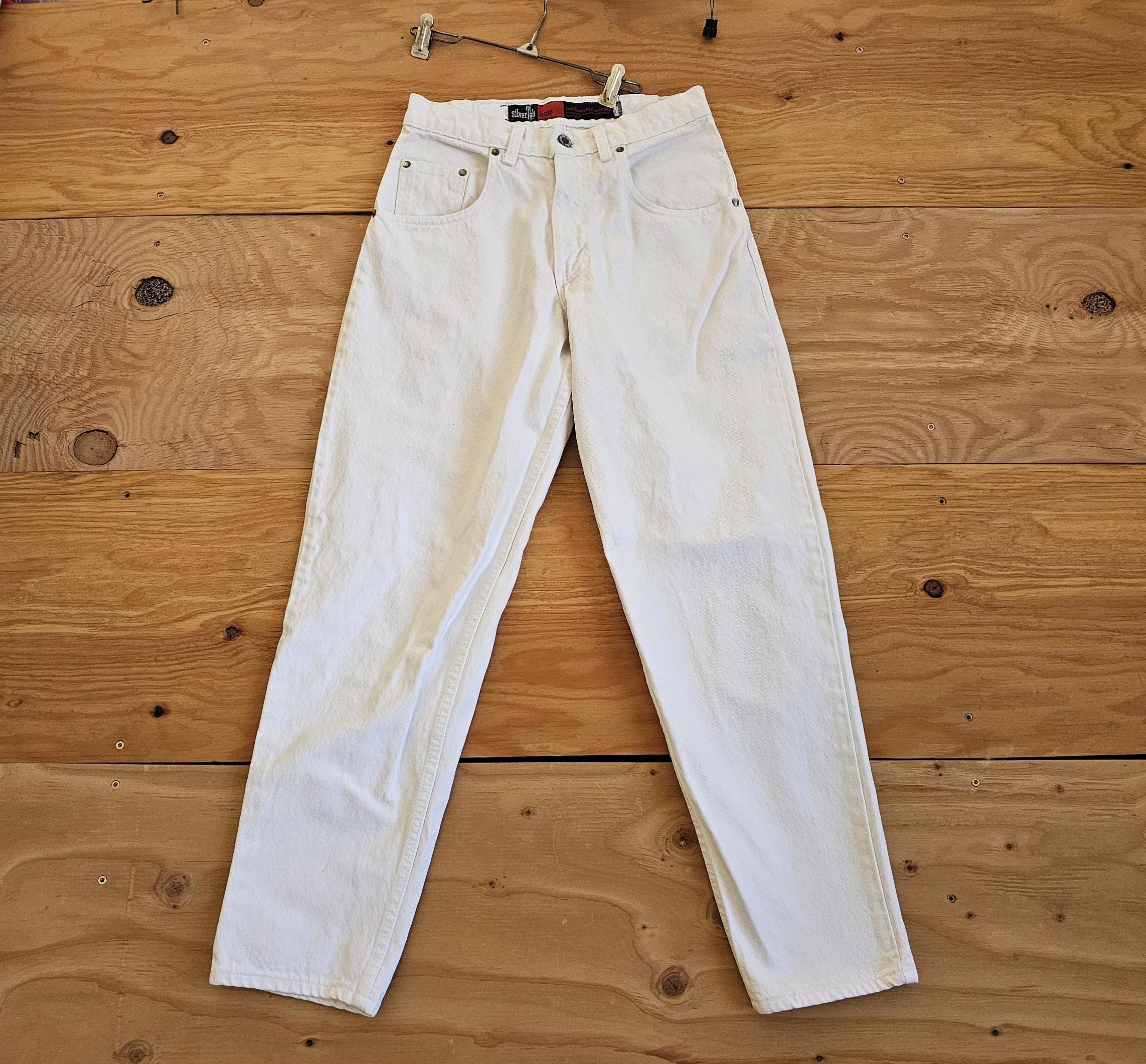 ERA0105　80s silvertab baggy White Levis Silvertab Baggy - Etsy