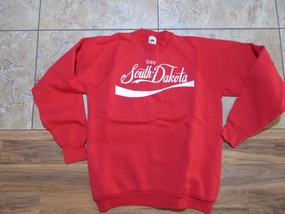 Vintage Enjoy South Dakota Coke Coca Cola Parody Sweatshirt