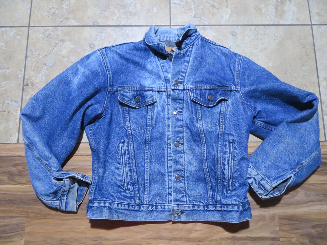 90’s Levi’s 70506 blanket denim jacket Vintage Levis 70506 90S Blanket Lined Denim Trucker Jacket