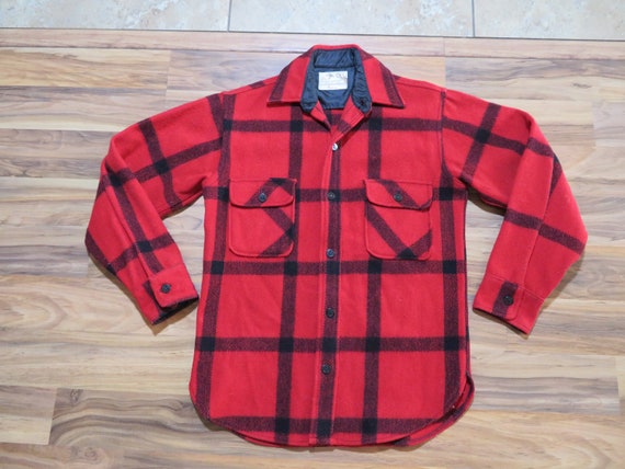 Vintage Penney's Foremost Buffalo Plaid Red Black