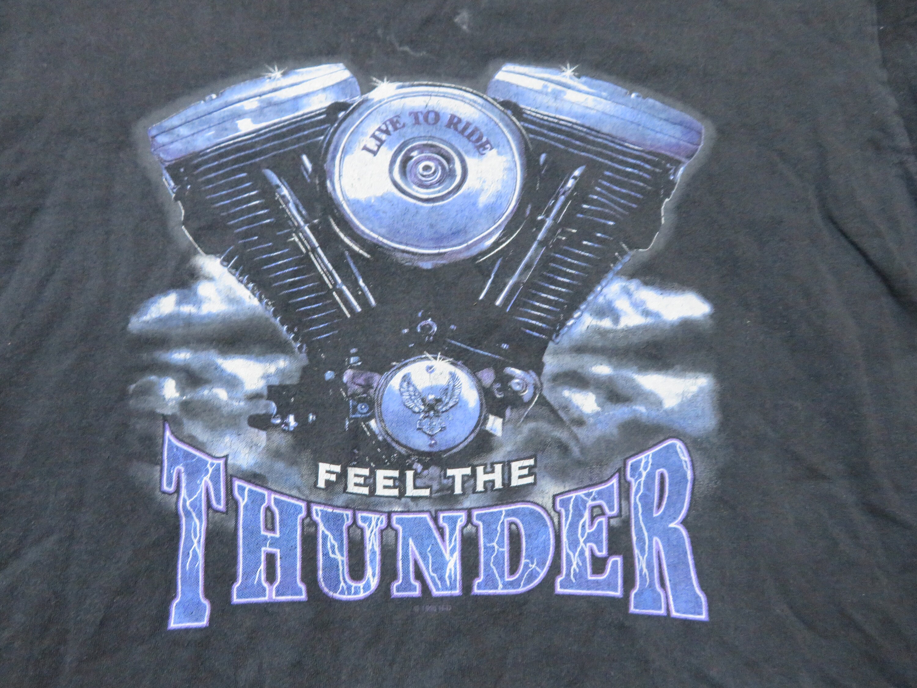 a*c様 ハーレーダビットソン Thunder&Lightning USbody Yahoo!オークション - 希少 USA製 90's HARLEY DAVIDSON THUNDER