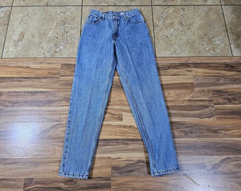 Vintage LEVIS 550 Zip-Fly Jeans Med Blue Wash Relaxed Fit Tapered Leg Sz 8 MIS L Measured:  28x32