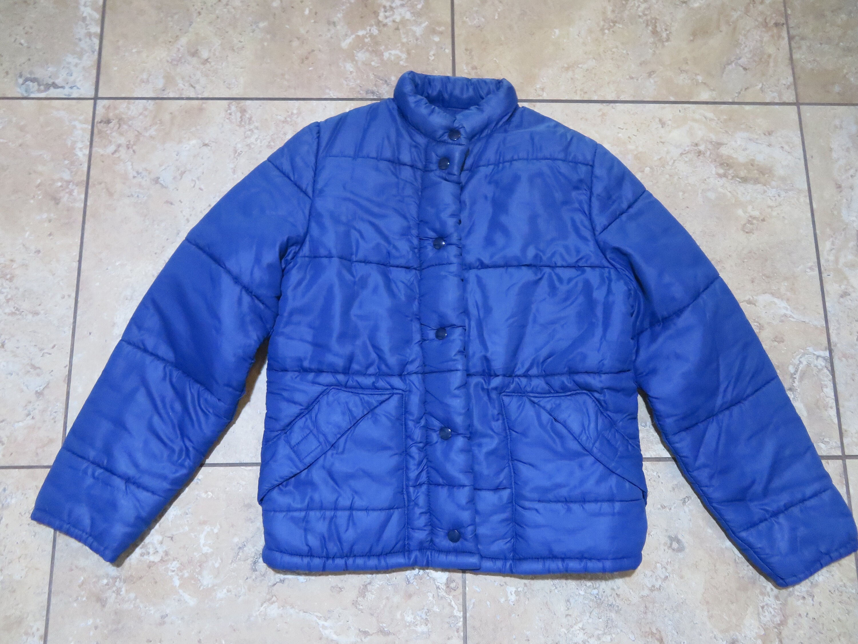 Mens blue deals bubble jacket