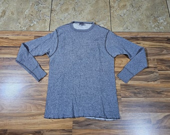 Vintage Duofold Two Layer Long Sleeve Thermal Style Light Gray Shirt Top Sz XL