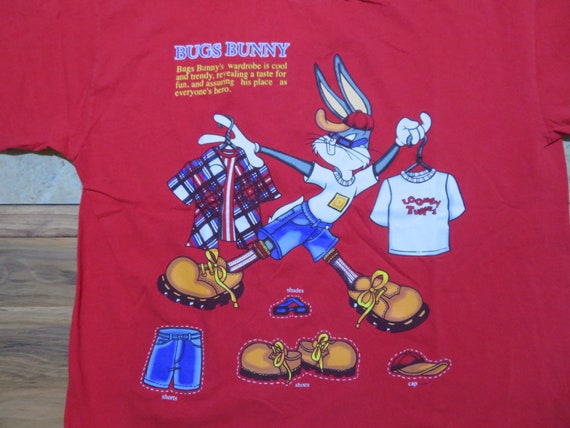 Bugs Bunny Jerry Leigh T-shirt Red Sz 2XL 1990s - Etsy