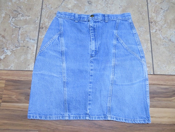 Vintage Womens Jean Skirt Stuffed Shirt Brand Med Blue Denim - Etsy