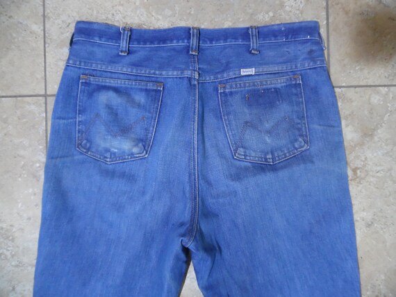 VTG 1970s Maverick Denim Blue Cowboy Jeans USA Ma… - image 3