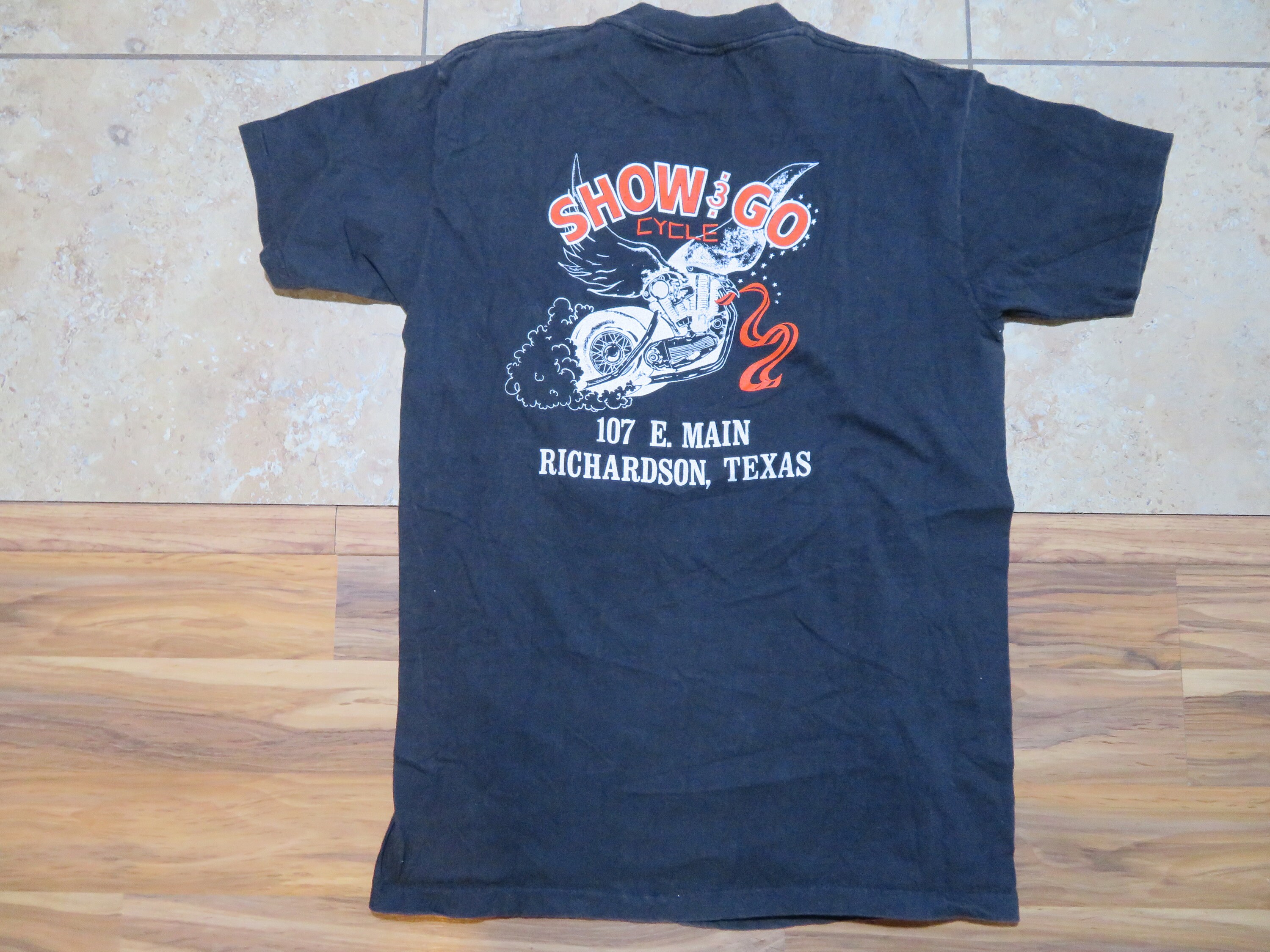 Vintage 3d Emblem Harley Davidson Street Tough Black T-shirt