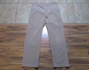 Vintage Classic Corduroy Trousers Pants Beige (Tan) Straight Leg No Brand Measured Size:  36 x 31