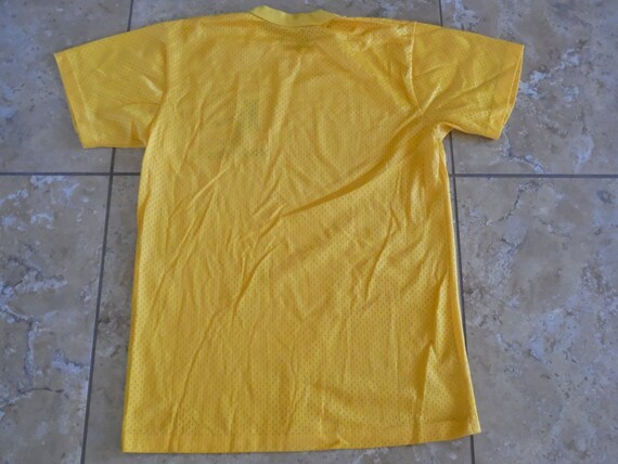 Vintage FC Hornets Mesh Jersey Shirt Top Yellow S… - image 4