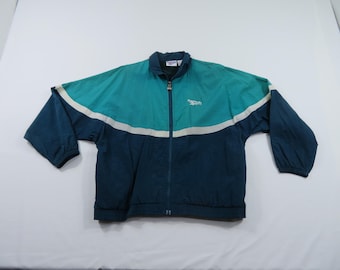 Vintage 90s Lotto Full Zip Red Black White Jacket Quilt-lined Sz M