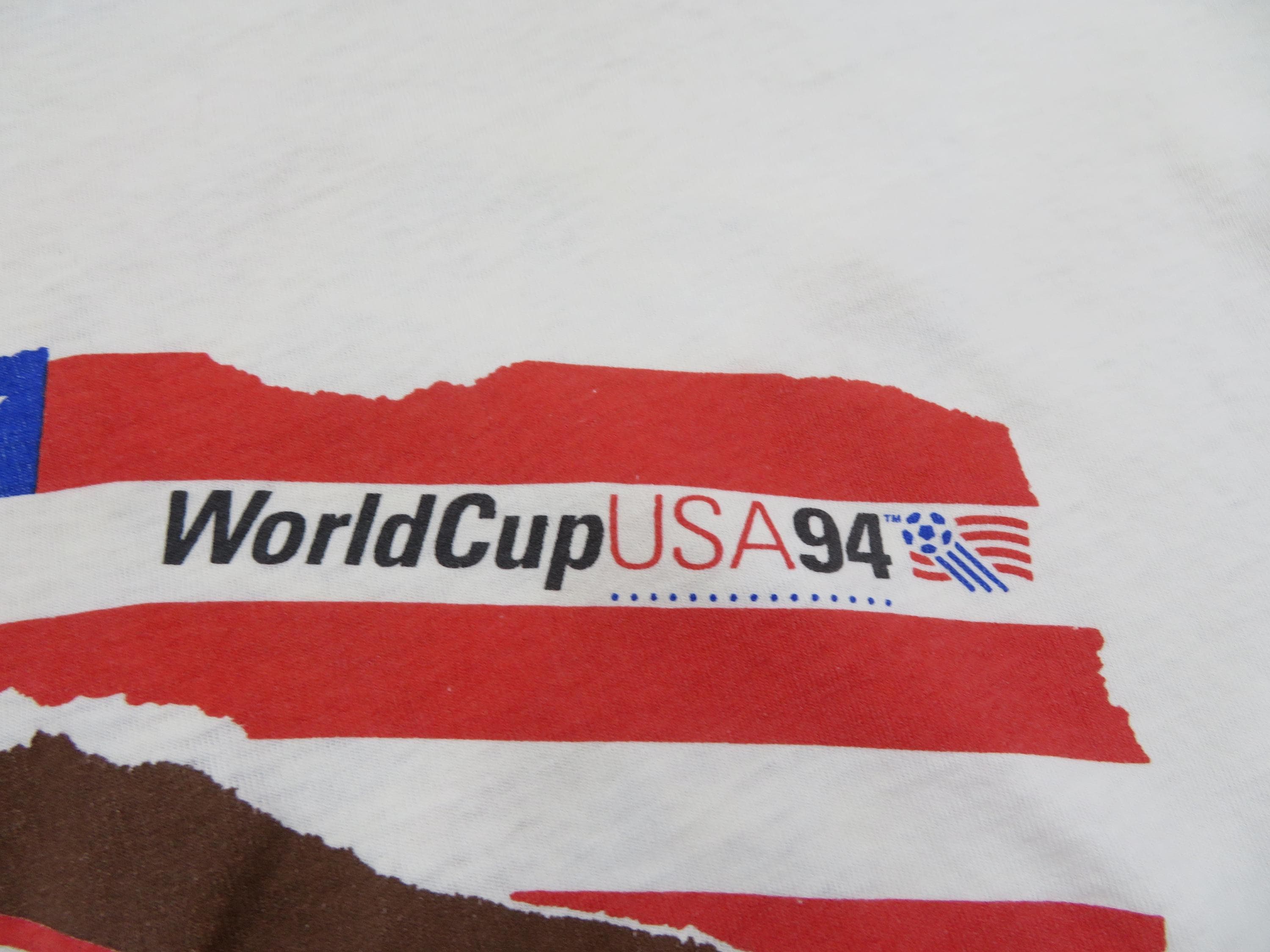 ワールドカップ1994 赤 Tシャツ Lサイズ 1994年サッカーワールドカップTシャツ スニッカーズキャンディバー