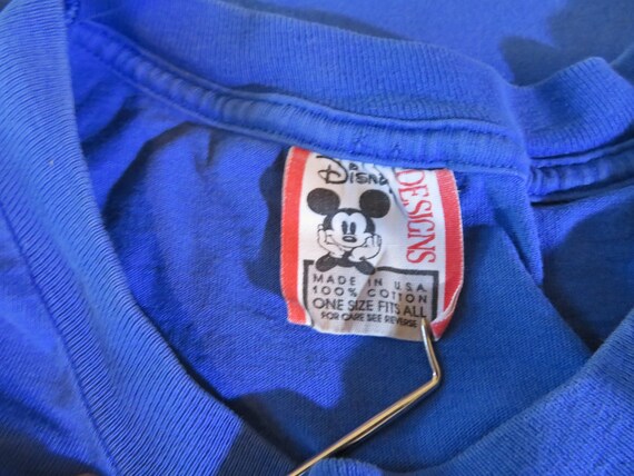 Vintage Goofy Disney Double Sided Graphic Blue T-… - image 4