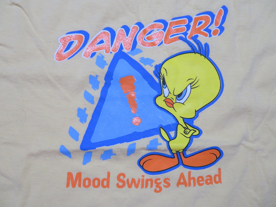 Vintage Looney Tunes Tweety Bird Mood Swings Ahead Tshirt Etsy