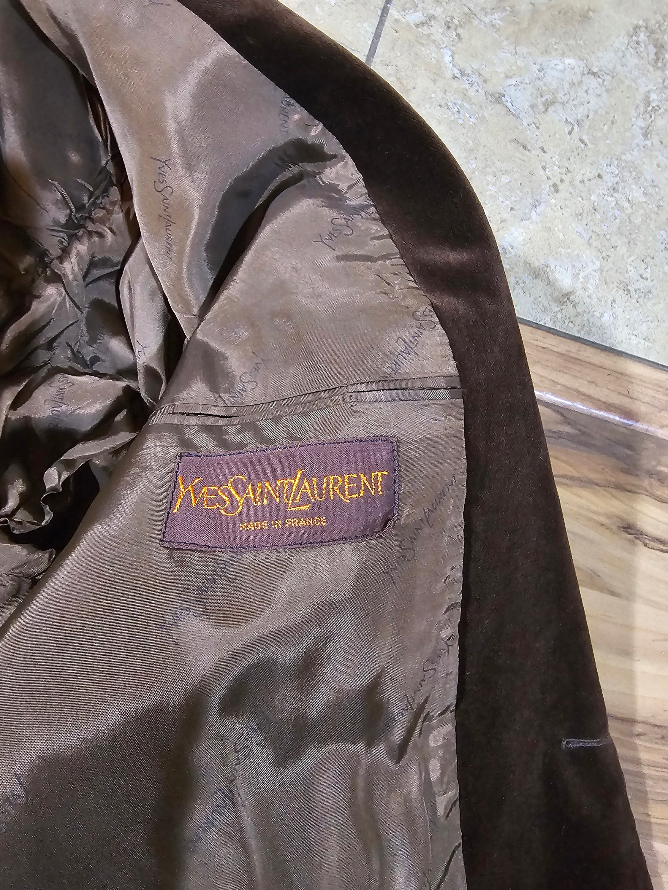 Vintage Yves Saint Laurent Velvet Velour Type Fabric Blazer Vintage Yves Saint Laurent Velvet Velour Type Fabric Blazer