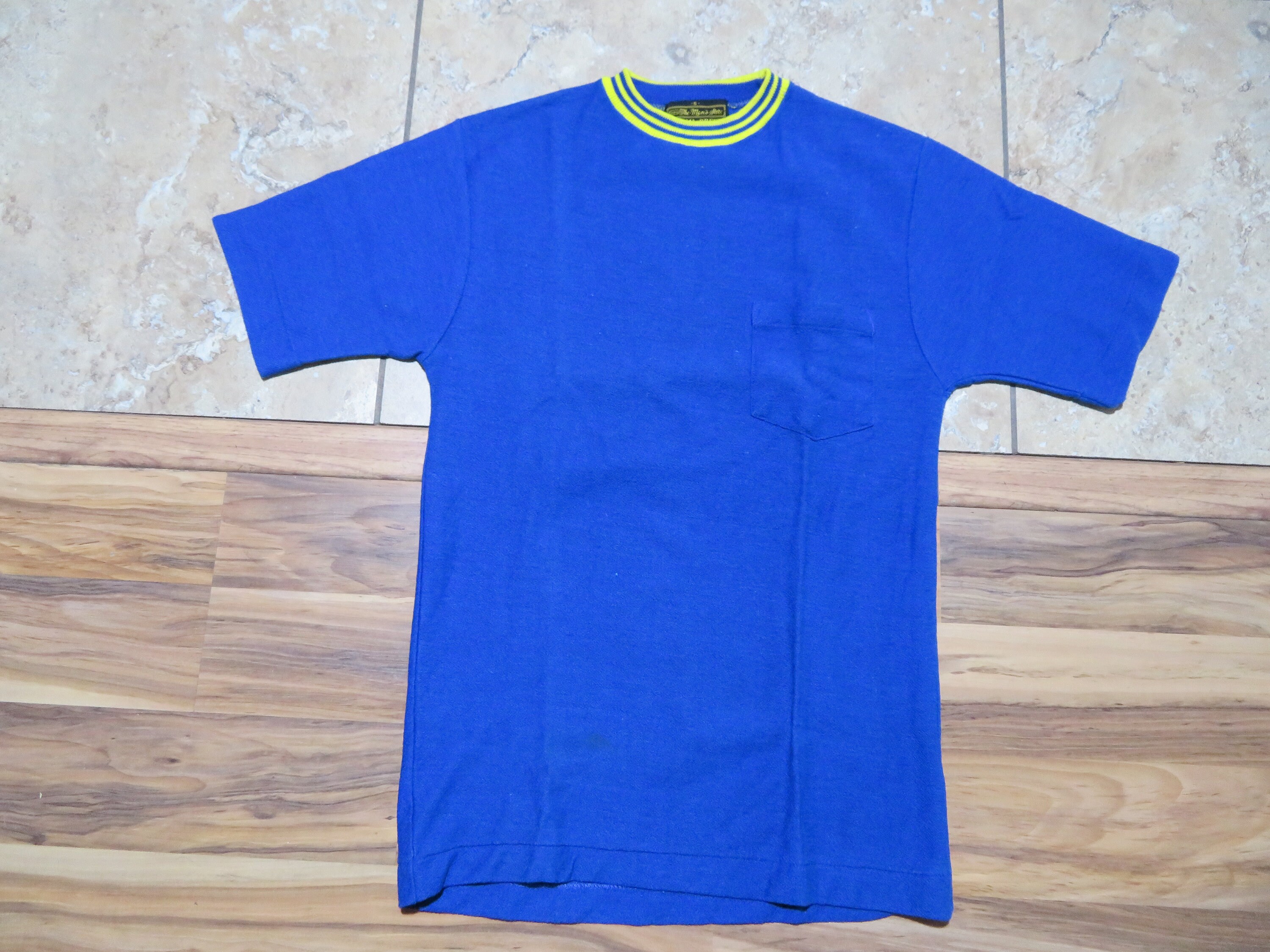 Vintage Sears Polycotton Blank Pocket T 