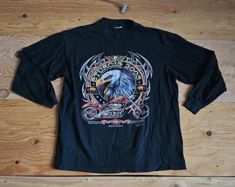 VINTAGE 1990s Sturgis 58th Anual T-shirt 1998 / Easyriders / Bald 