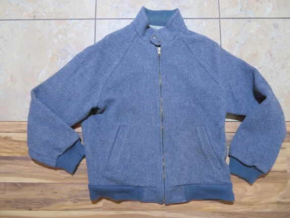 VTG Pendleton Wool Jacket Coat Country Traditionals Gray Zip