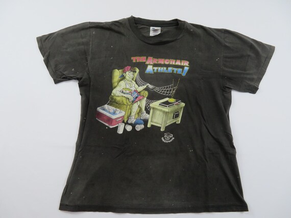 90s Armchair Athlete T-Shirt, Cartoon Style TNT Brand Sz L